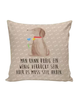 Подушка Mr & Mrs Panda 40x40 Hund Blume, цвет hundeglck