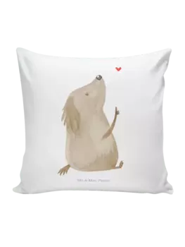 Подушка Mr & Mrs Panda 40x40 Hund Liebe, белый