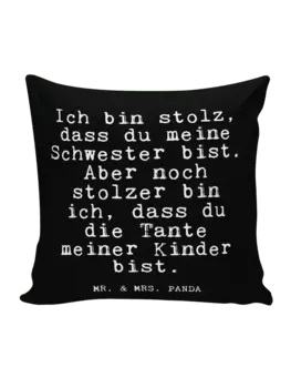 Подушка Mr & Mrs Panda 40x40 Ich bin stolz dass, черный