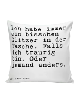 Подушка Mr & Mrs Panda 40x40 Ich habe immer ein, белый