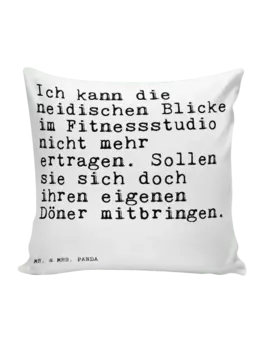 Подушка Mr & Mrs Panda 40x40 Ich kann die neidischen, белый