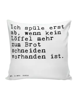 Подушка Mr & Mrs Panda 40x40 Ich sple erst ab, белый