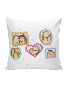 Подушка Mr & Mrs Panda 40x40 Igel Familie, белый