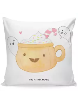 Подушка Mr & Mrs Panda 40x40 Kaffee Gespenst, белый
