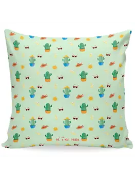 Подушка Mr & Mrs Panda 40x40 Kaktus Sonne, зеленый