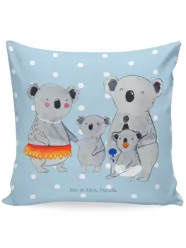 Подушка Mr & Mrs Panda 40x40 Koala Familie, цвет blau pastell