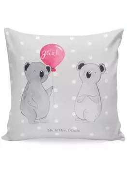 Подушка Mr & Mrs Panda 40x40 Koala Luftballon, пастельно-серый