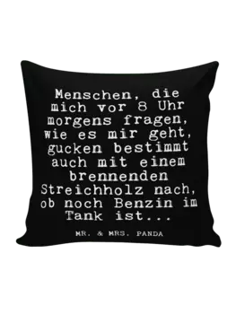 Подушка Mr & Mrs Panda 40x40 Menschen die mich vor, черный