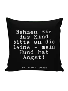 Подушка Mr & Mrs Panda 40x40 Nehmen Sie das Kind, черный