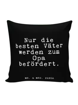 Подушка Mr & Mrs Panda 40x40 Nur die besten Vter, черный