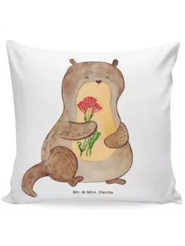 Подушка Mr & Mrs Panda 40x40 Otter Blumenstrau, белый