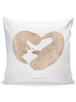 Подушка Mr & Mrs Panda 40x40 Otter Herz, белый