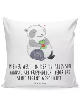 Подушка Mr & Mrs Panda 40x40 Panda Depression, белый