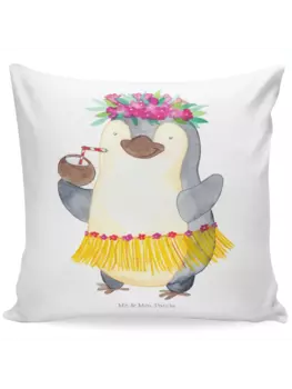 Подушка Mr & Mrs Panda 40x40 Pinguin Kokosnuss, белый