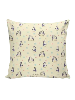 Подушка Mr & Mrs Panda 40x40 Pinguin umarmen, желтый