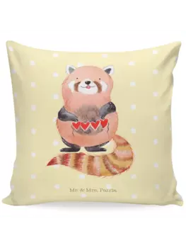 Подушка Mr & Mrs Panda 40x40 Roter Panda, пастельно-желтый