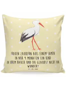 Подушка Mr & Mrs Panda 40x40 Storch, пастельно-желтый