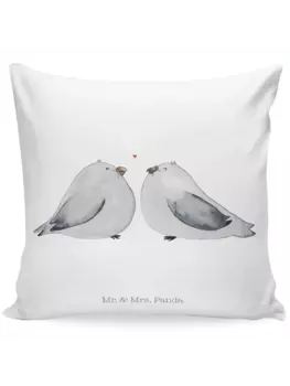 Подушка Mr & Mrs Panda 40x40 Tauben Liebe, белый