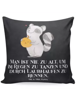 Подушка Mr & Mrs Panda 40x40 Waschbr Krbis, цвет kreidetafel