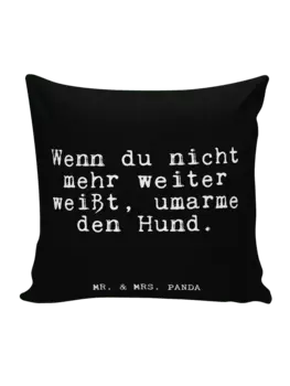 Подушка Mr & Mrs Panda 40x40 Wenn du nicht mehr, черный
