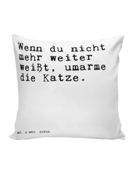 Подушка Mr & Mrs Panda 40x40 Wenn du nicht mehr, белый