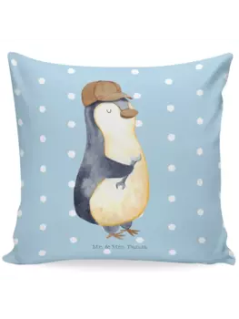 Подушка Mr & Mrs Panda 40x40 Wenn Papa es nicht reparieren kann, цвет blau pastell
