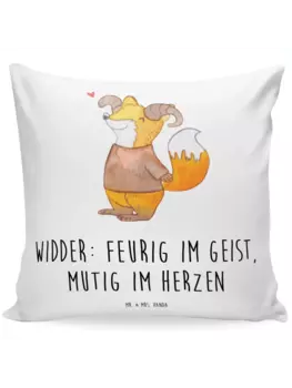 Подушка Mr & Mrs Panda 40x40 Widder Astologie, белый