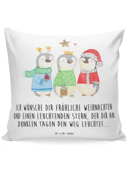 Подушка Mr & Mrs Panda 40x40 Winterzeit Heilige drei Knige mit, белый