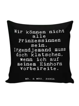 Подушка Mr & Mrs Panda 40x40 Wir knnen nicht alle, черный