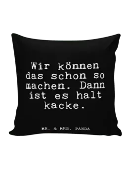 Подушка Mr & Mrs Panda 40x40 Wir knnen das schon, черный