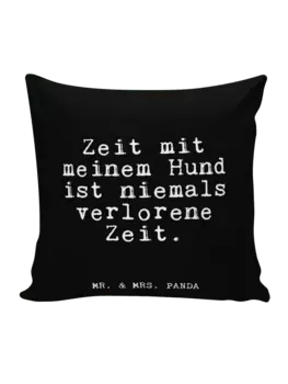 Подушка Mr & Mrs Panda 40x40 Zeit, черный