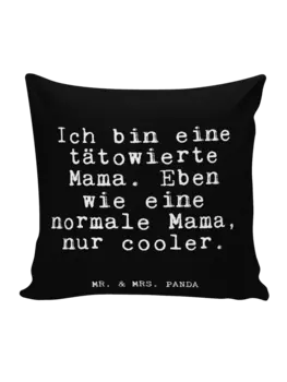 Подушка Mr. & Mrs. Panda, черный