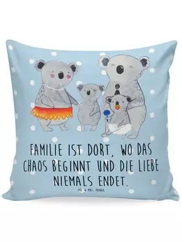 Подушка Mr. & Mrs. Panda, цвет blau pastell