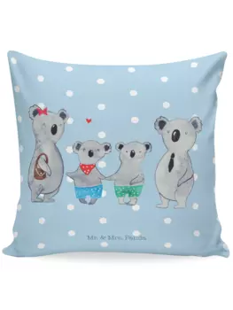 Подушка Mr. & Mrs. Panda, цвет blau pastell