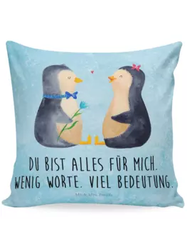 Подушка Mr. & Mrs. Panda, цвет eisblau