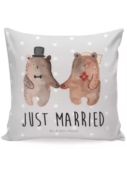 Подушка Mr. & Mrs. Panda, серый пастельный