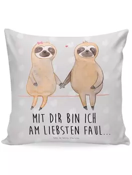 Подушка Mr. & Mrs. Panda, серый пастельный