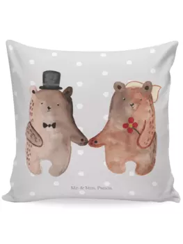 Подушка Mr. & Mrs. Panda, серый пастельный