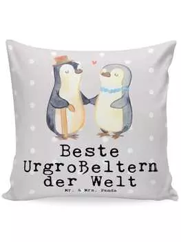 Подушка Mr. & Mrs. Panda, серый пастельный