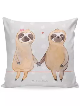 Подушка Mr. & Mrs. Panda, серый пастельный