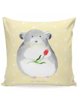 Подушка Mr. & Mrs. Panda, желтый пастельный