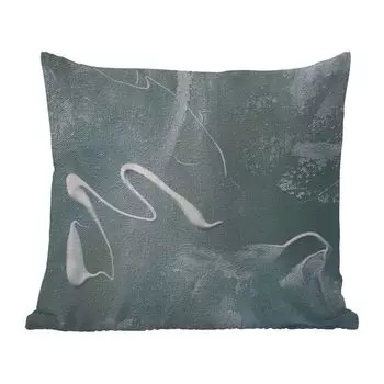 Подушка MuchoWow для улицы - Акриловая краска - Дизайн - Абстракция - 60x60 см - Устойчивость к атмосферным воздействиям - Подушка для отдыха - Чехлы для подушек - Декоративные чехлы для подушек - Декоративные чехлы для подушек, мультиколор