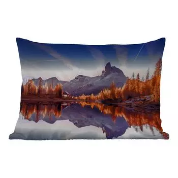 Подушка MuchoWow для улицы - Горы - Деревья - Осень - Озеро - Природа - 60x40 см - Устойчивость к атмосферным воздействиям - Подушки для отдыха - Чехлы для подушек - Декоративные чехлы для подушек - Декоративные чехлы для подушек, мультиколор