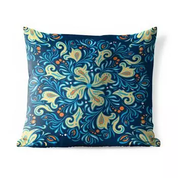 Подушка MuchoWow для улицы - Лепестки - В горошек - Круглая - Узор - 45x45 см - Устойчивость к атмосферным воздействиям - Подушка для отдыха - Чехлы для подушек - Декоративные чехлы для подушек - Декоративные чехлы для подушек, мультиколор