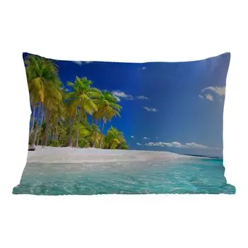 Подушка MuchoWow для улицы - Пляж - Море - Пальма - Солнце - Лето - 60x40 см - Защита от атмосферных воздействий - Подушка для отдыха - Чехлы для подушек - Декоративные чехлы для подушек - Декоративные чехлы для подушек, мультиколор