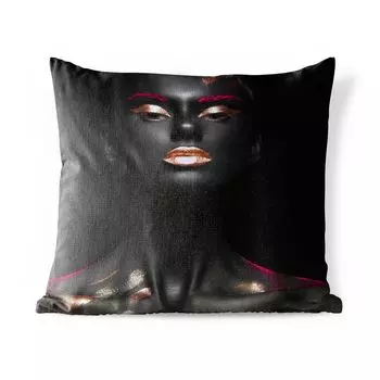 Подушка MuchoWow для улицы - Женщина - Медь - Розовый - 45x45 см - Устойчивость к атмосферным воздействиям - Подушка для отдыха - Чехлы для подушек - Декоративные чехлы для подушек - Декоративные чехлы для подушек, мультиколор