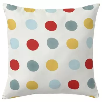 Подушка, мультиколор/в горошек, 40х40 см, BRUKSVARA IKEA
