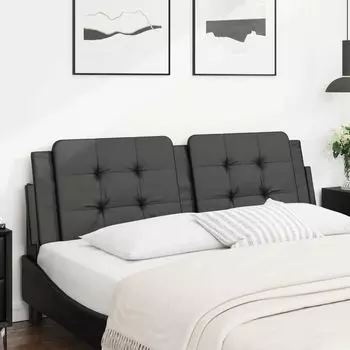 Подушка на изголовье Ankonbej черная искусственная кожа 160 см