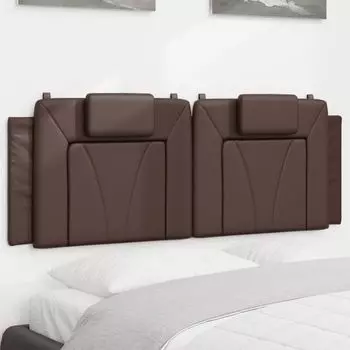 Подушка на изголовье Ankonbej коричневая, искусственная кожа 120 см.