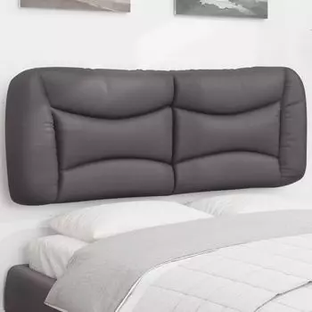 Подушка на изголовье Ankonbej Серая, 120 см, Искусственная кожа